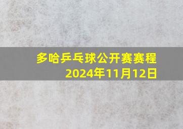 多哈乒乓球公开赛赛程2024年11月12日