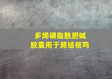 多烯磷脂酰胆碱胶囊用于肺结核吗