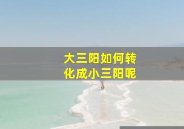 大三阳如何转化成小三阳呢