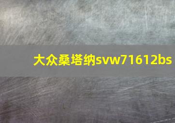 大众桑塔纳svw71612bs