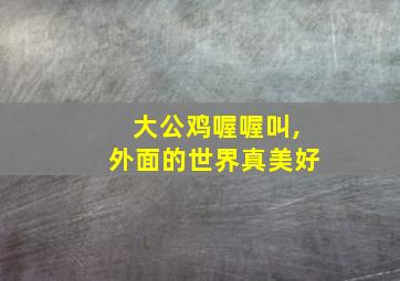 大公鸡喔喔叫,外面的世界真美好