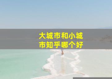 大城市和小城市知乎哪个好