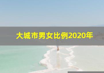 大城市男女比例2020年