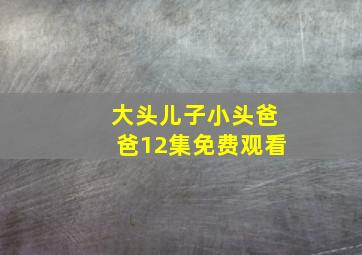 大头儿子小头爸爸12集免费观看