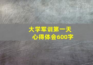 大学军训第一天心得体会600字