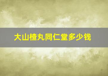 大山楂丸同仁堂多少钱