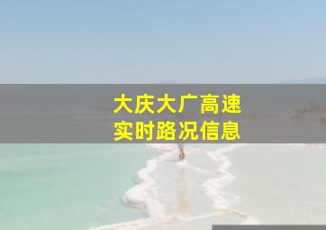 大庆大广高速实时路况信息