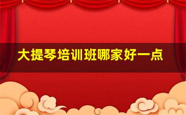 大提琴培训班哪家好一点