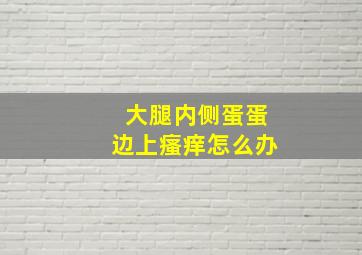 大腿内侧蛋蛋边上瘙痒怎么办