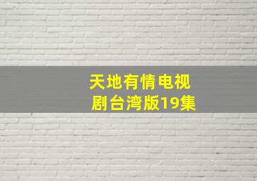 天地有情电视剧台湾版19集