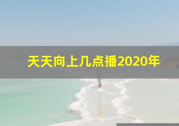 天天向上几点播2020年