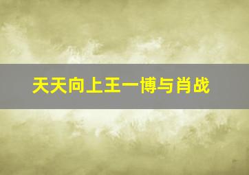 天天向上王一博与肖战