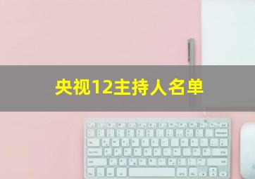 央视12主持人名单