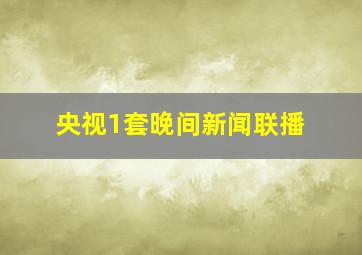 央视1套晚间新闻联播