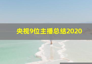 央视9位主播总结2020