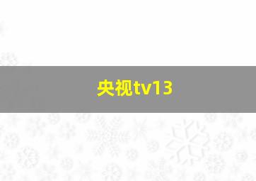 央视tv13