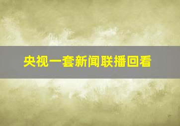 央视一套新闻联播回看