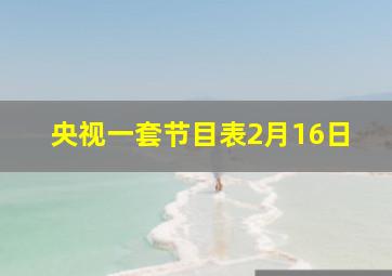 央视一套节目表2月16日