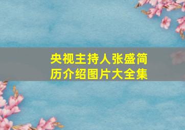 央视主持人张盛简历介绍图片大全集