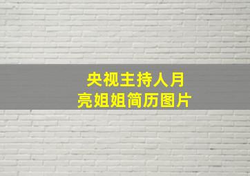 央视主持人月亮姐姐简历图片