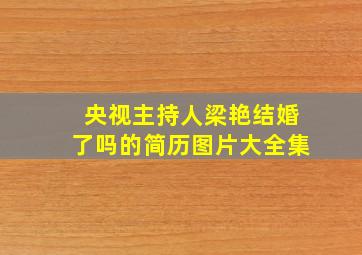 央视主持人梁艳结婚了吗的简历图片大全集