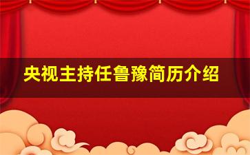 央视主持任鲁豫简历介绍