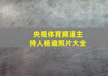 央视体育频道主持人杨迪照片大全