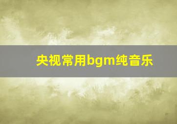 央视常用bgm纯音乐