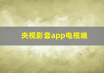 央视影音app电视端