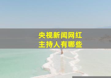 央视新闻网红主持人有哪些