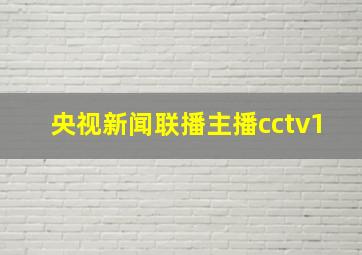 央视新闻联播主播cctv1