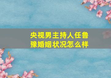 央视男主持人任鲁豫婚姻状况怎么样