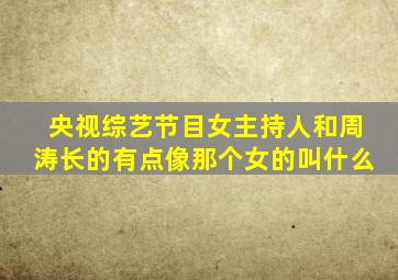 央视综艺节目女主持人和周涛长的有点像那个女的叫什么