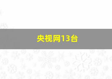 央视网13台