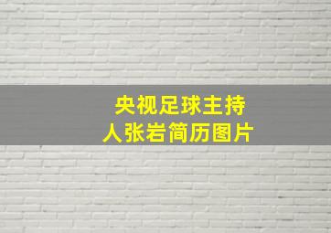 央视足球主持人张岩简历图片