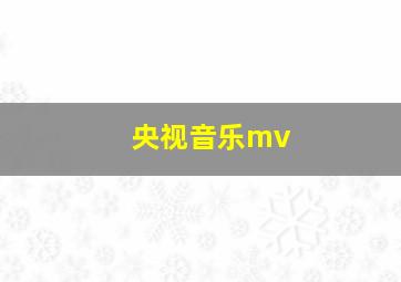 央视音乐mv