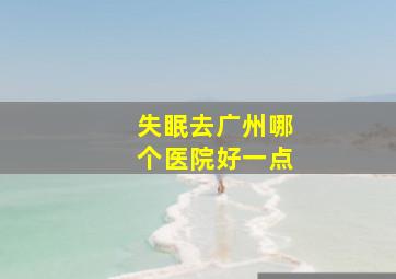 失眠去广州哪个医院好一点