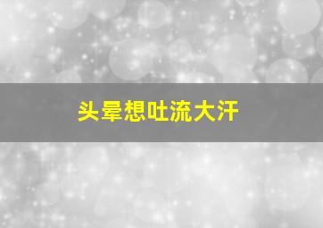 头晕想吐流大汗