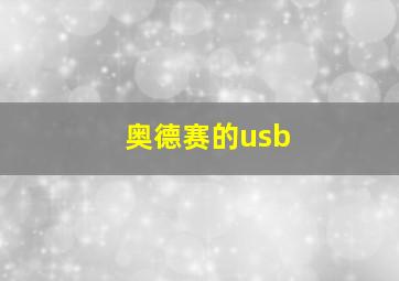 奥德赛的usb