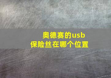 奥德赛的usb保险丝在哪个位置