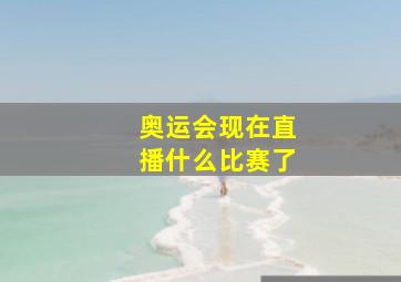 奥运会现在直播什么比赛了