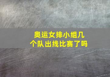 奥运女排小组几个队出线比赛了吗