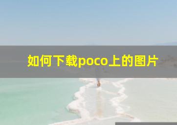 如何下载poco上的图片