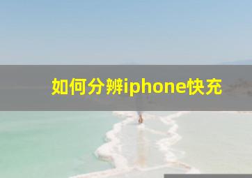 如何分辨iphone快充