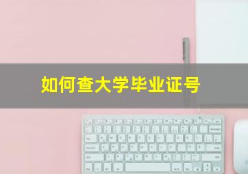 如何查大学毕业证号