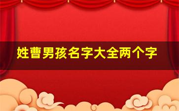 姓曹男孩名字大全两个字