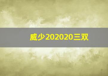 威少202020三双