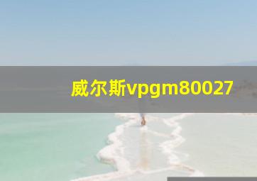 威尔斯vpgm80027