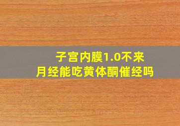 子宫内膜1.0不来月经能吃黄体酮催经吗