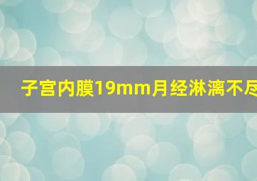 子宫内膜19mm月经淋漓不尽